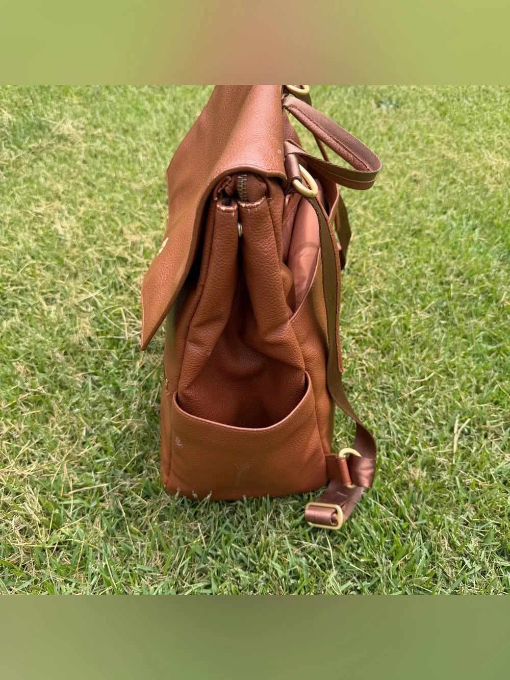 Freshly Picked Cognac Classic Diaper Bag